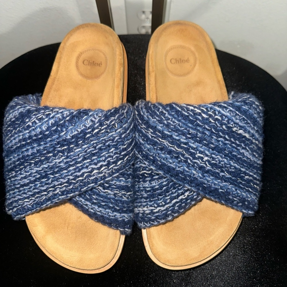 Chloe knit platform sandals